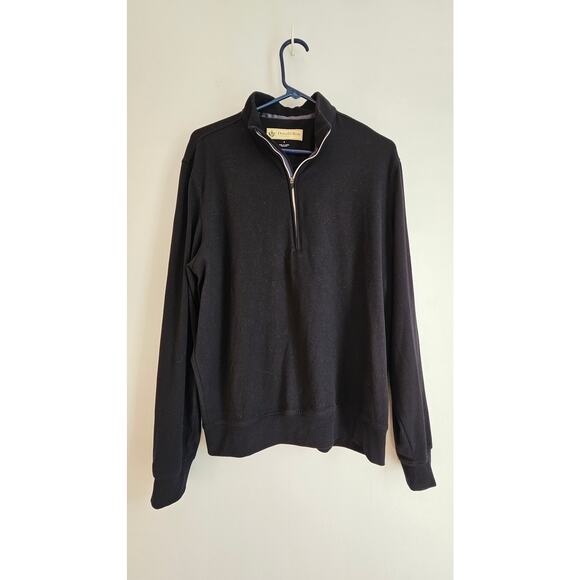 Donald Ross Sportswear Half  Zip Black Pullover, Mens Sz S, NEW - Picture 8 of 8